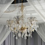 2 Tier Gold Chandelier