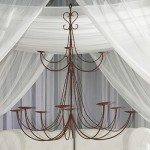 Wrought Iron Large Chandelier